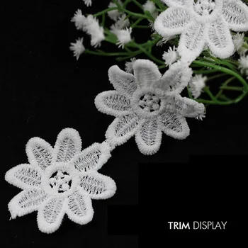 

Embroidered Fabric Venice Lace Ribbon Applique Scrapbooking Off White Trim Embellishment Sewing Accessories Craft 10yard/T831