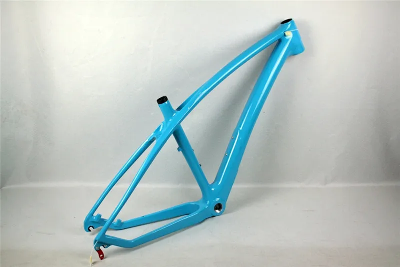 Clearance Blue color carbon MTB frame 650B BSA/BB30 bicycle part T800 MTB bike frame UD 135*9mm quick release model carbon fame 5