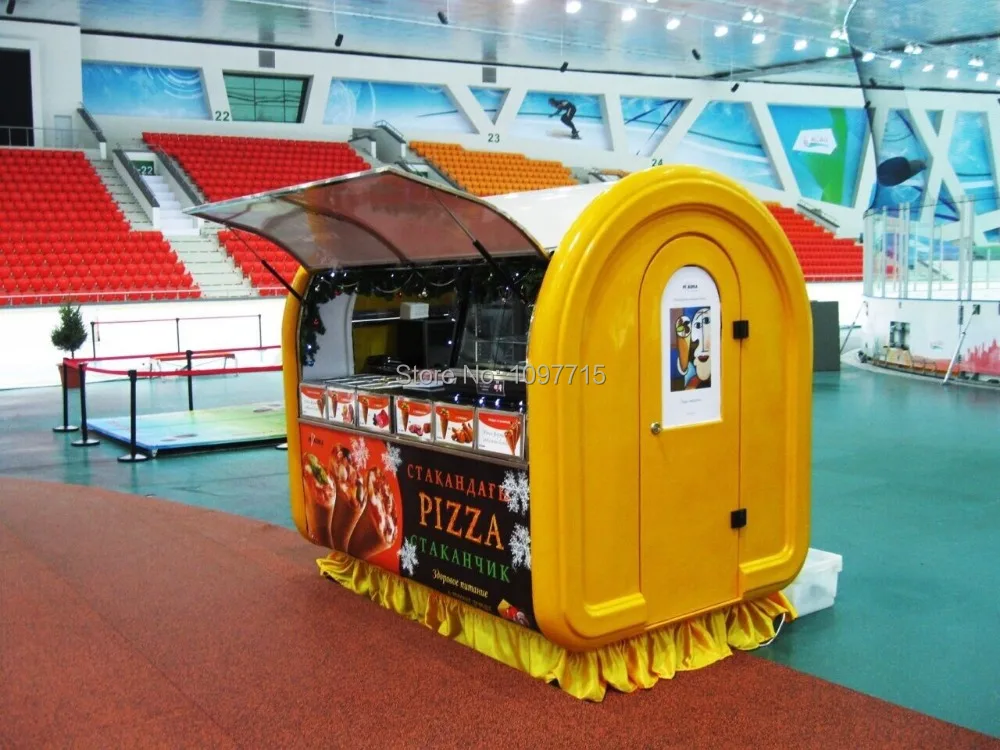 Pancake mobile food container, crepe vending kiosk, hot dog and ice