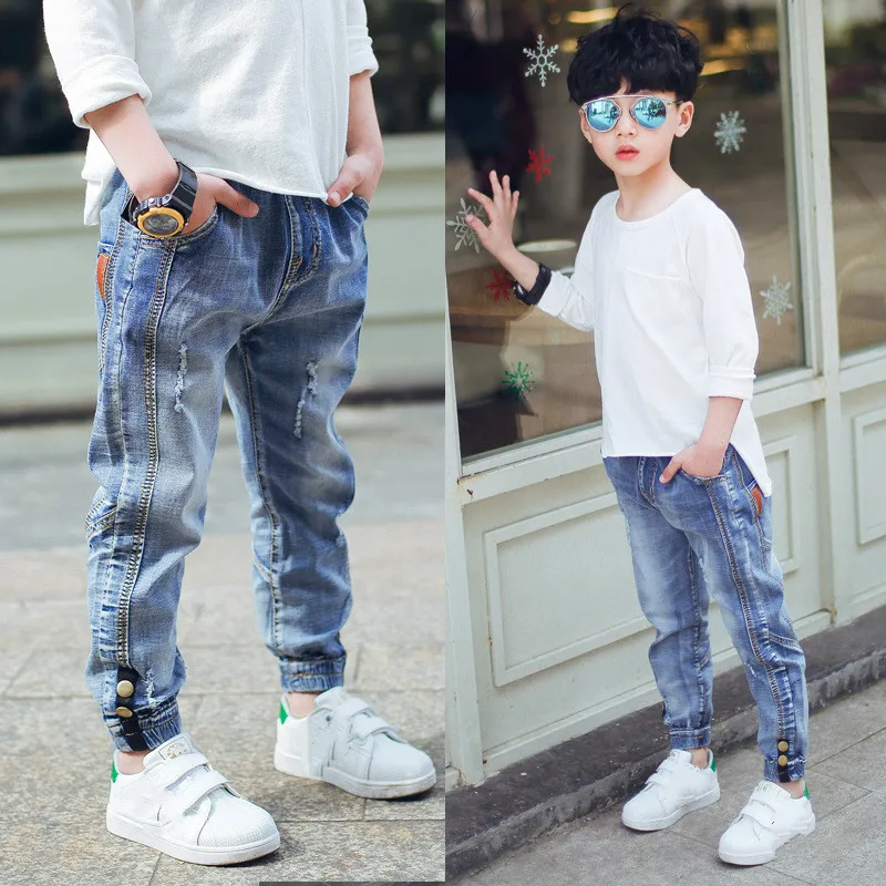 

Kids Cartoon Trousers Pant Fashion Girls Jeans Children Boys Hole Jeans Kids Fashion Denim Pants Baby Jean Infant Clothing Jeans