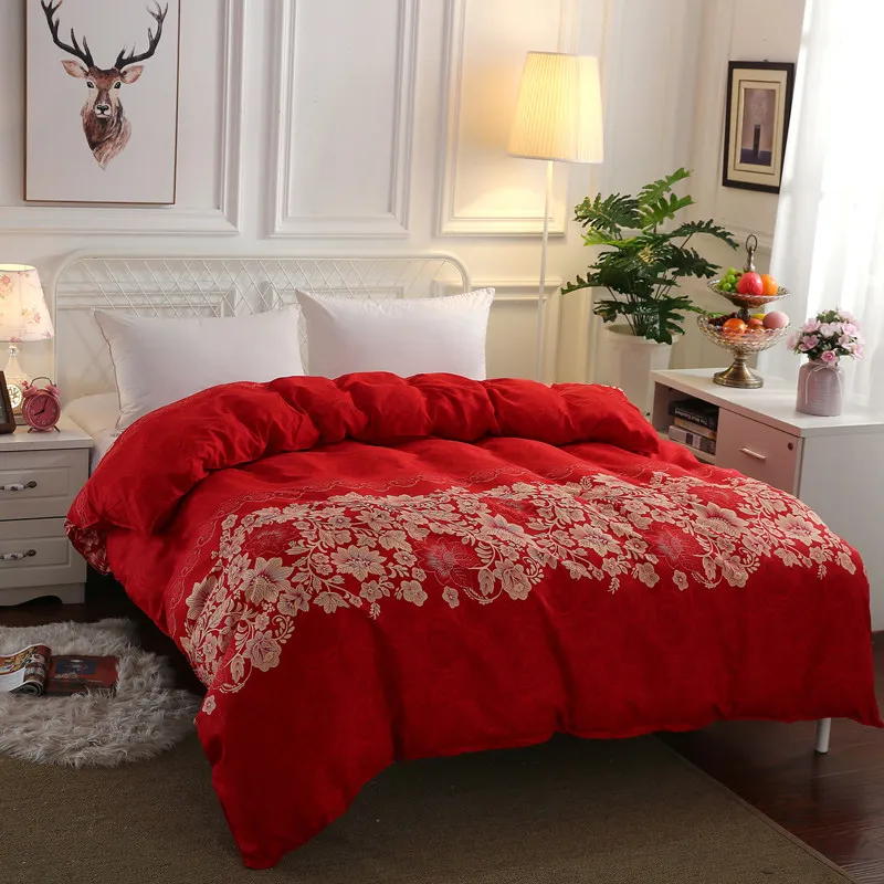 1 шт. пододеяльник с рисунком односпальная средняя двуспальная большая двуспальная размер полиэстер/хлопковое стеганное одеяло домашняя постельное белье многоцветная опционально - Цвет: YJB-hua yu zhi du