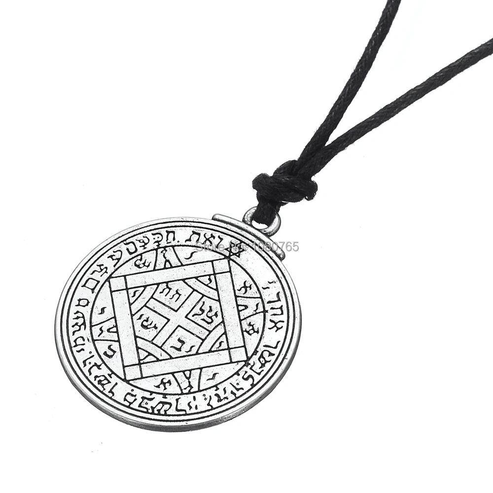 Dawapara ключ Соломона предельная любовь талисман подвеска круг ожерелье Амулет wicca Оловянная Мужская ювелирные изделия-талисманы