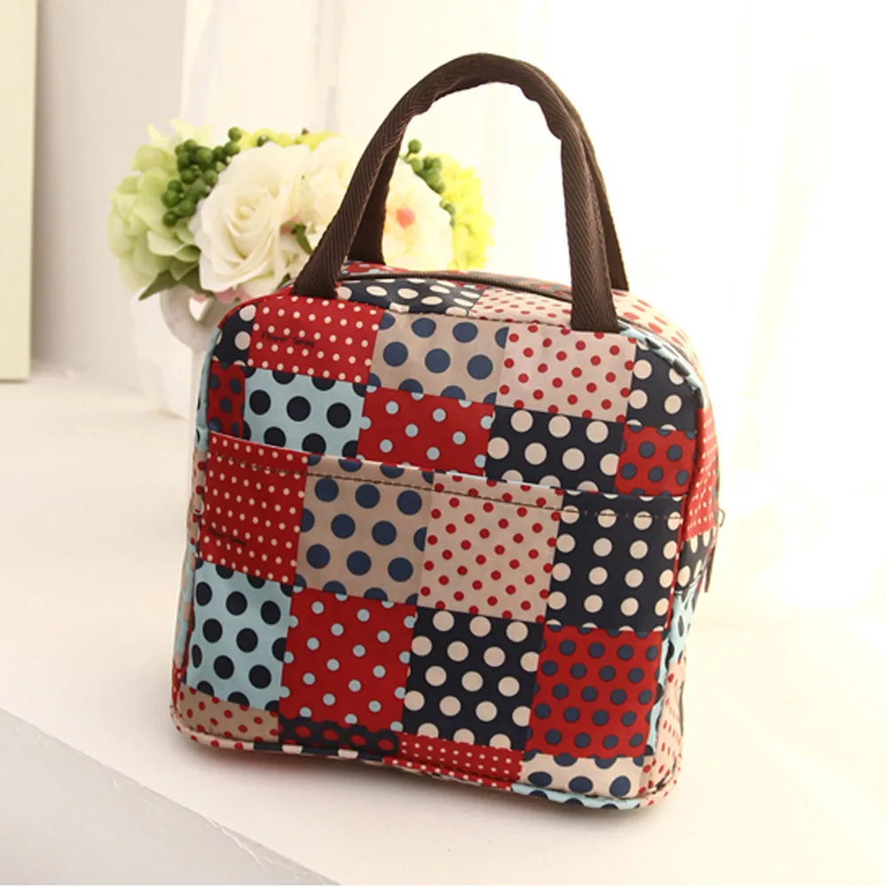 lunch bags portable 32X22X10cm women Thermal Insulated Tote Picnic Lunch Cool Bag Cooler Box Handbag Pouch for students