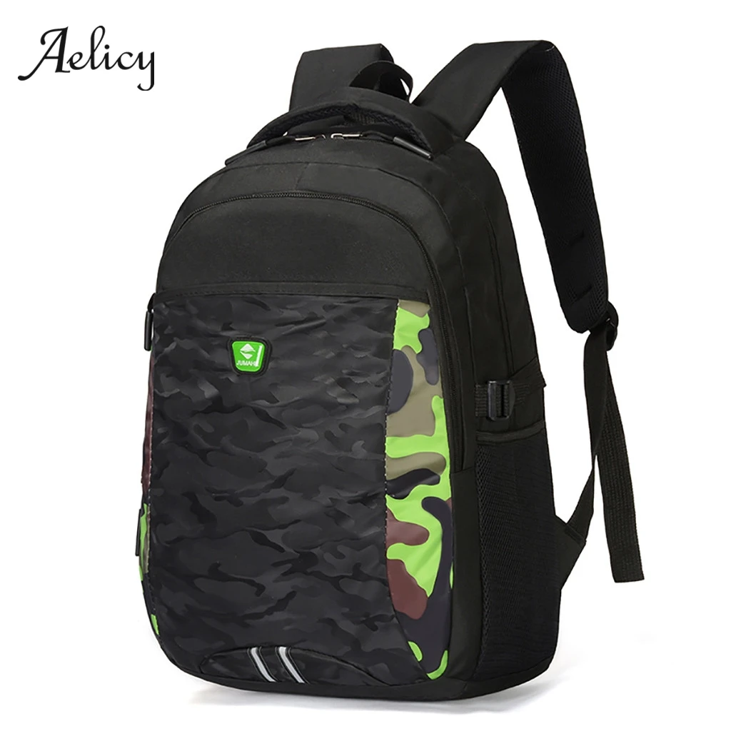 

Aelicy School Bags For Boys Black Waterproof Laptop Backpack For Men Travel Bags Anti Theft Backpack Camouflage Schoolbag Large
