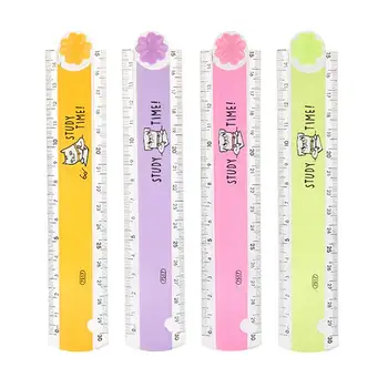 

Folding Ruler Color Cute Student Ruler Geometry 30CM Color Random Cartoon Plastic Drawing School Stationery Students Kids Gifts
