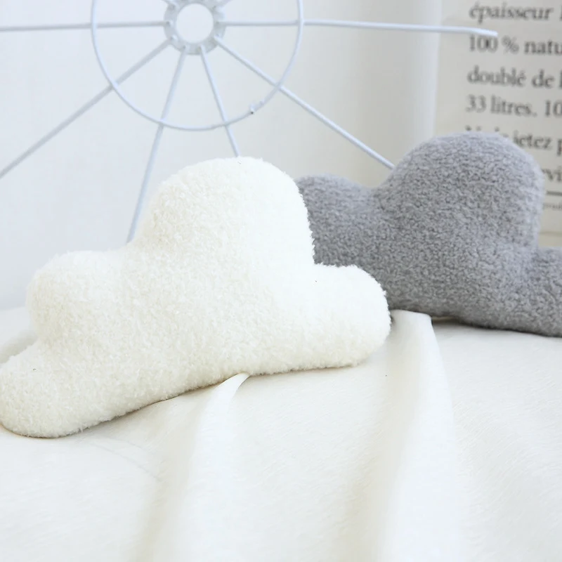 Cloud-shaped Cushion Plush Stuffed Bedding Baby Room Home Decoration Gift W6H