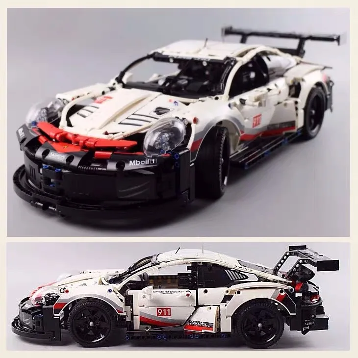 DHL LP 20097, 1580 шт., Technic, белая модель супер гоночного автомобиля, строительные блоки, кирпичи, игрушки, строительный блок, машина, 42096