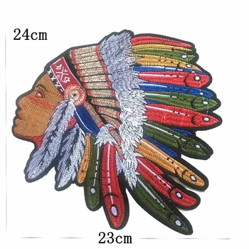 

New indian With Embroidered Patches Fashion Applique Iron on Patch for Clothes Bags DIY Decal Apparel Accessory 2pcs