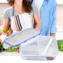 2017 de Gran Capacidad Estudiantes Caja de Almuerzo Bento Vajilla Acampar Al Aire Libre Portable de Picnic Alimentos Caja de Almacenamiento de Contenedores de Fruta
