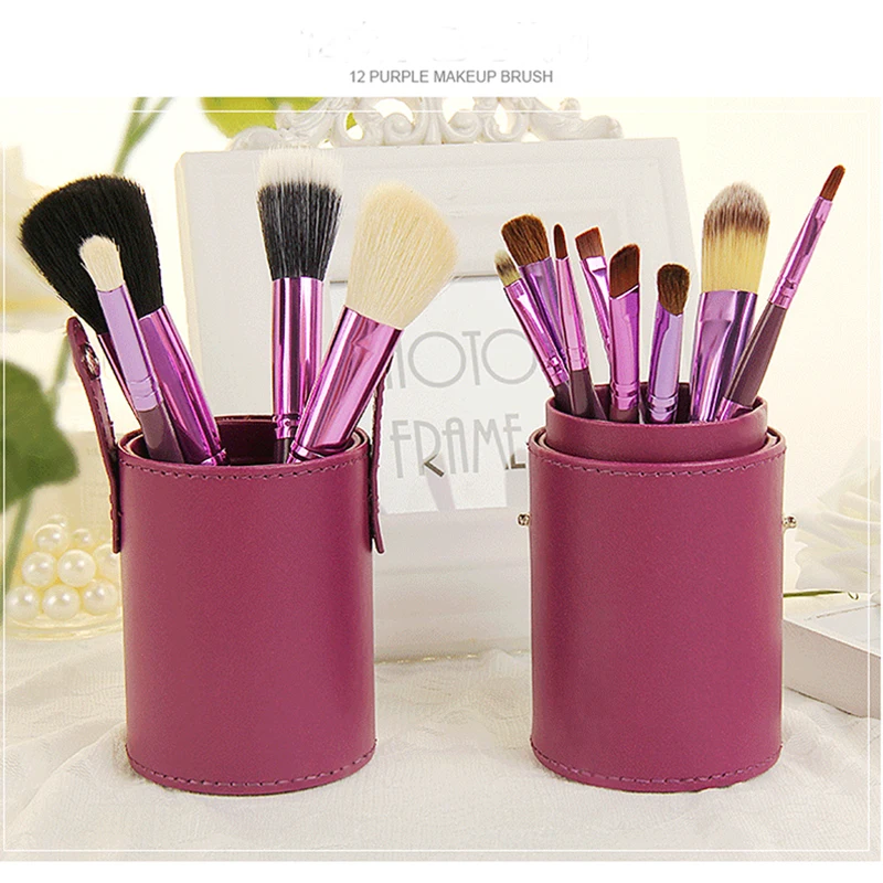Black Portable Beauty Makeup Brushes Case Tool Set Foundation Eyeshadow Eyebrow Face Make Up Brush Fan 2018 Amazon Hot 12pcs 15 (11)