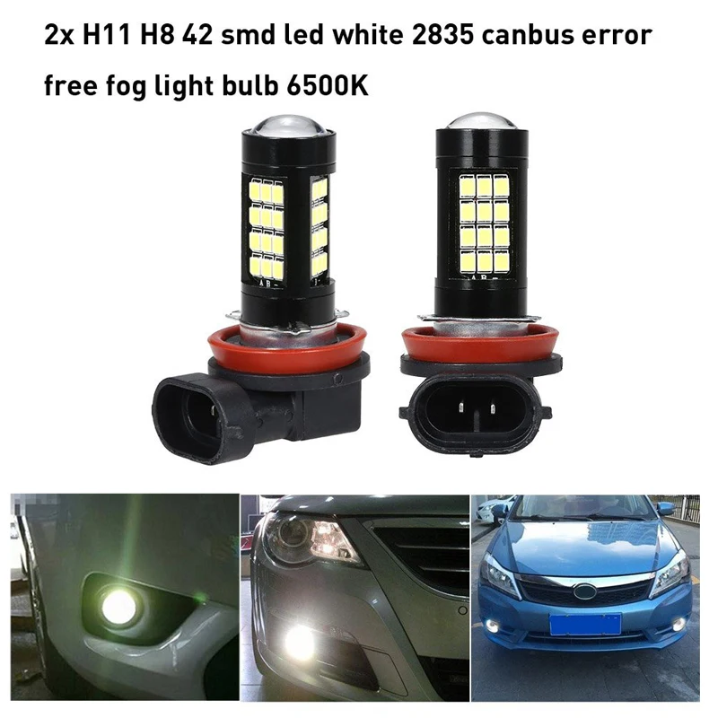 1 пара автомобисветодиодный светодиодные лампы 4 Вт H8 H11 6500K 42SMD|Фара для авто в