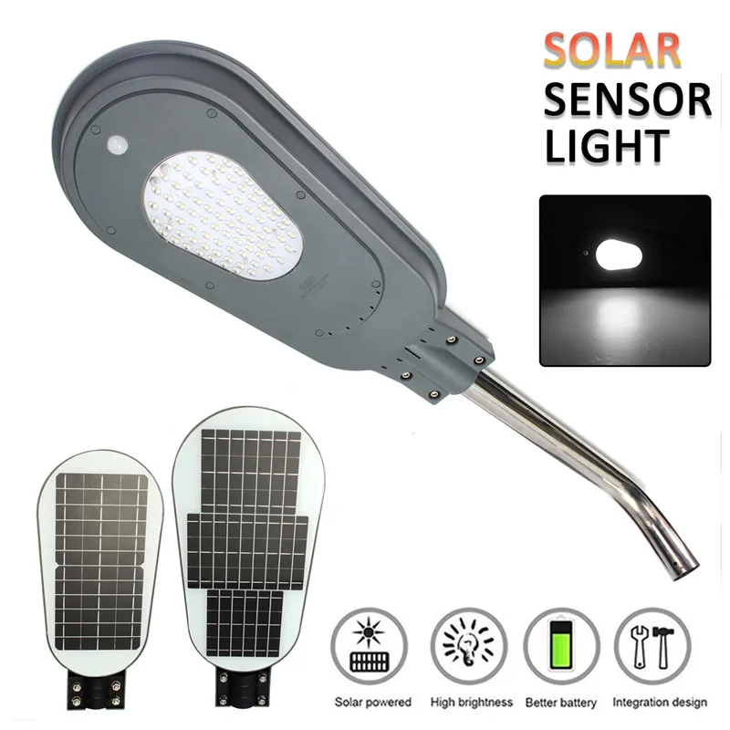 

40W/60W 82LED Solar PIR Motion Sensor Street Light with Bracket Waterproof Outdoor Security Gutter Patio Garden Path
