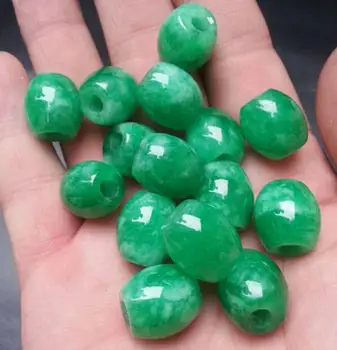 

Wholesale free shipping 10PCS unimaginable green stone bead DIY Handmade accessories