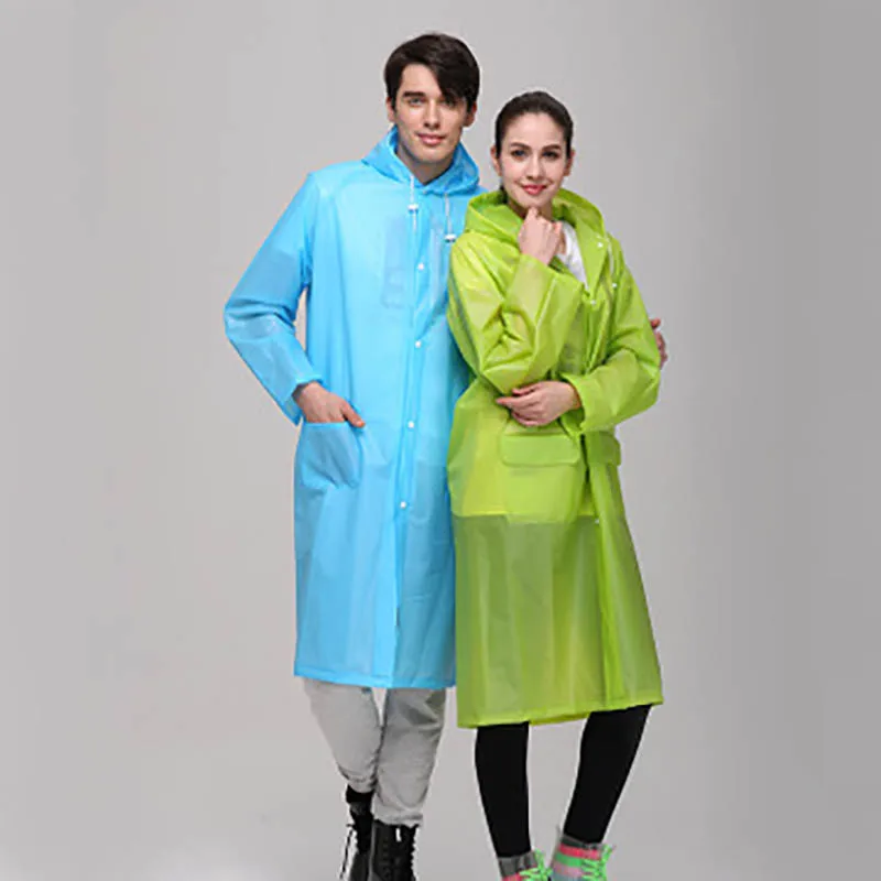 

The Man Women Clear Transparent Camping Waterproof Rainwear Fashion Thickened Raincoat Waterproof RainCoat adult hiking poncho