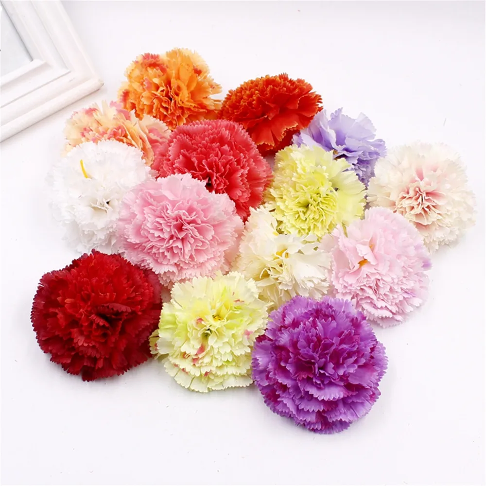 20pcs cheap Silk Carnation Heads artificial flower for home daisy