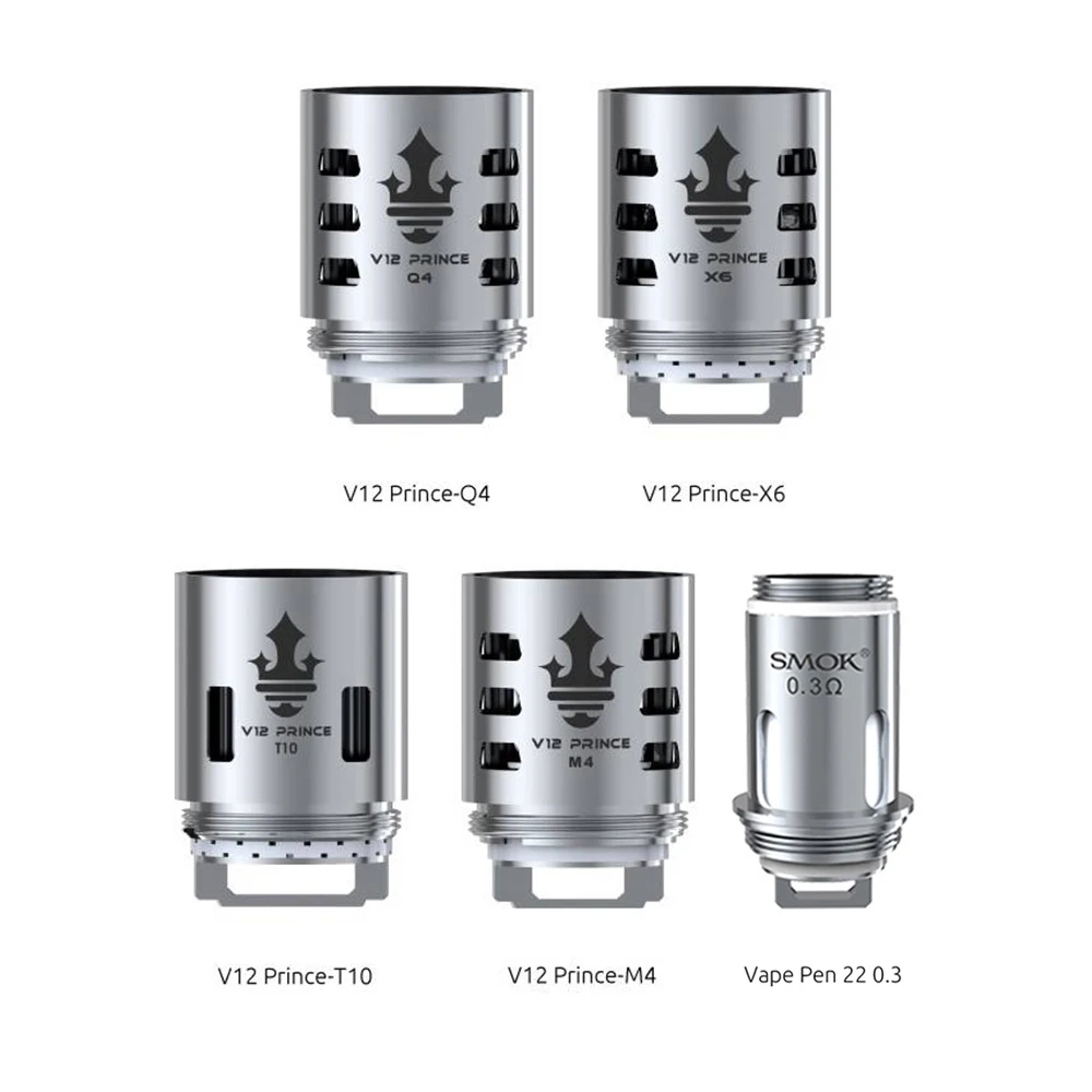 100% оригинал 3 шт SMOK TFV12 PRINCE сменная катушка Q4/X6/T10/M4/Двойная сетка/Макс сетка/Полоса