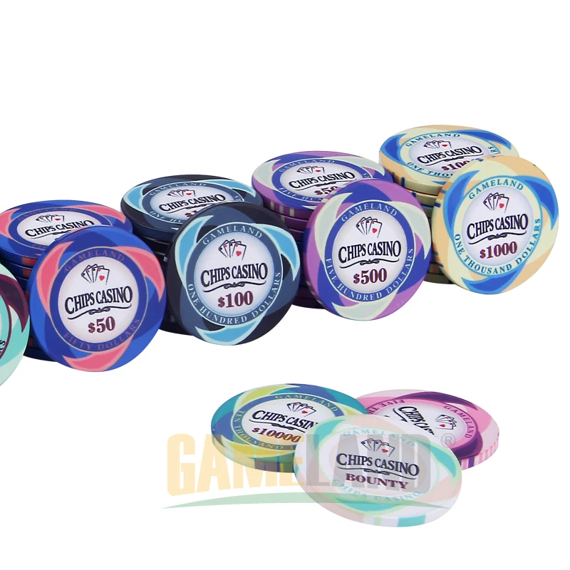 Font poker chips