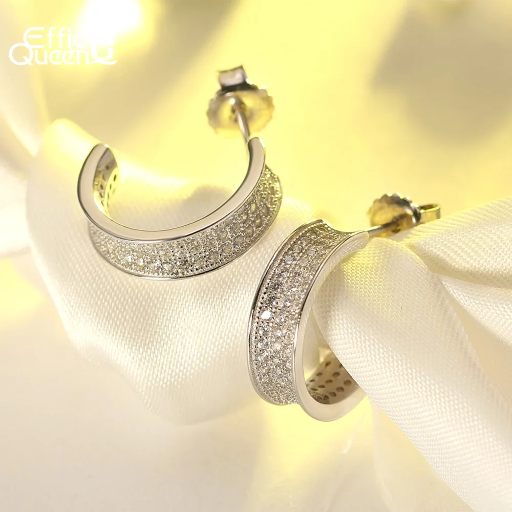 Женские серьги гвоздики из серебра 925 пробы с уникальным дизайном|fashion stud earrings|stud