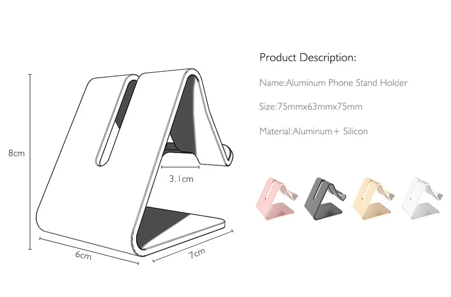 Портативный алюминиевый корпус для телефона планшет настольная подставка для iPhone samsung Xiaomi универсальный держатель Поддержка Hands Free