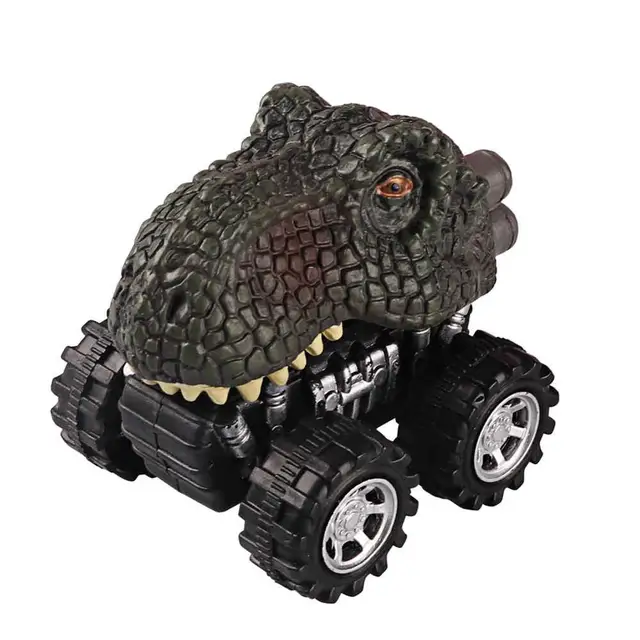 Mini Dinosaur Model Dino Cars Toys with Big Tire Wheel Of The Car Gift