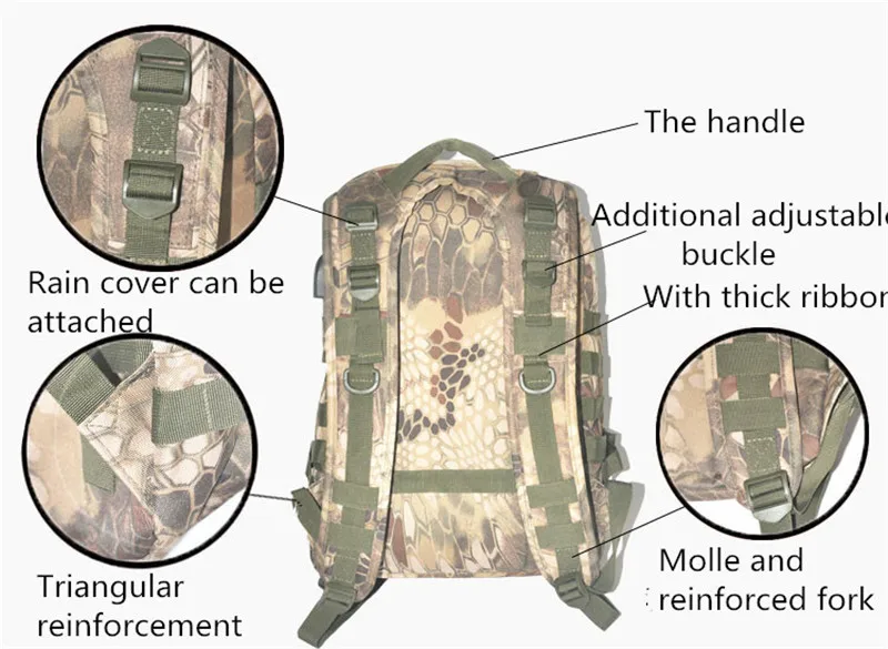 50L 3D 3P спортивный военный тактический рюкзак для альпинизма походный рюкзак дорожная сумка