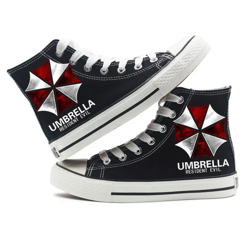 

High-Q Unisex Resident Evil Umbrella Casual Daily plimsolls canvas shoes rope soled shoes