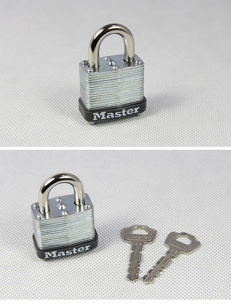 Master Lock Wide Laminated Steel Warded Padlock Anti-theft,Waterproof,No gallbladder layer home padlock dormitory outdoor lock (11)