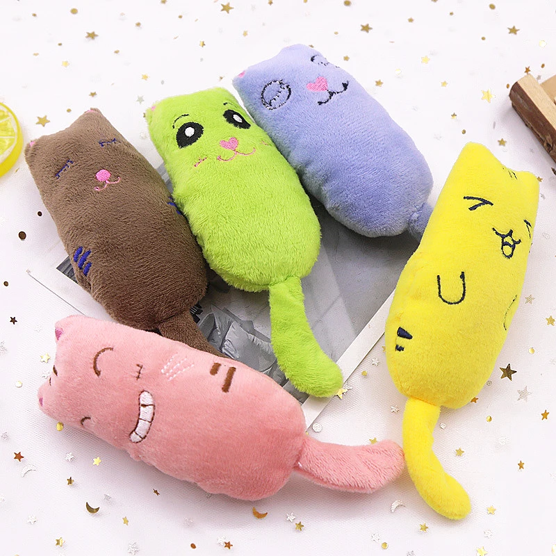 Cat Grinding Catnip Toy Interactive Plush Cat Toy Pet Kitten Chewing Toy Claws Thumb Bite Cat Mint For Cats Pet Supplies