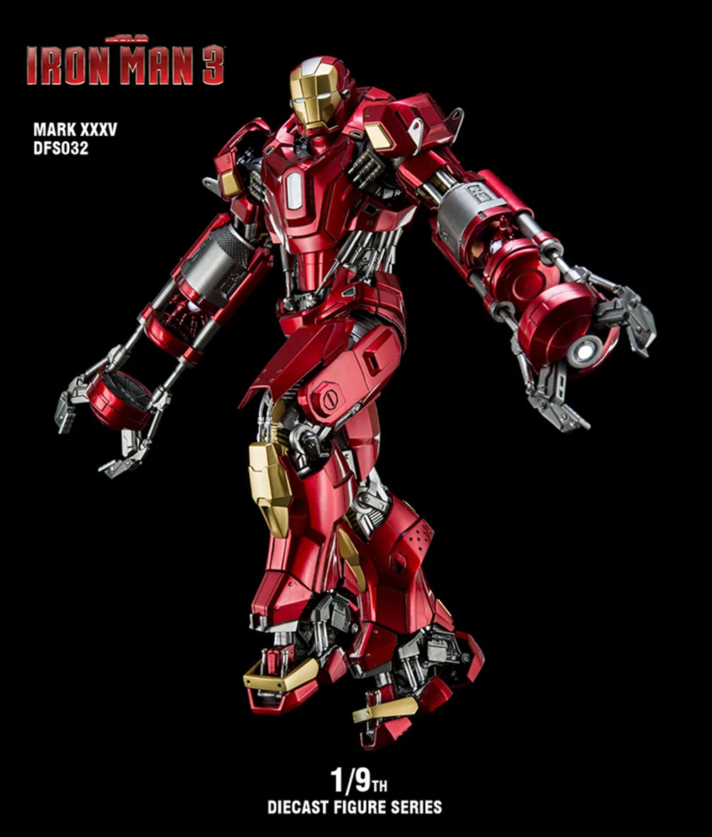 

5 types 1:9 Scale Collectible Iron Man 1/9 Iron Man 3 MK35/MK43/MK45/MK46 Diecast Figure Series Action Figure