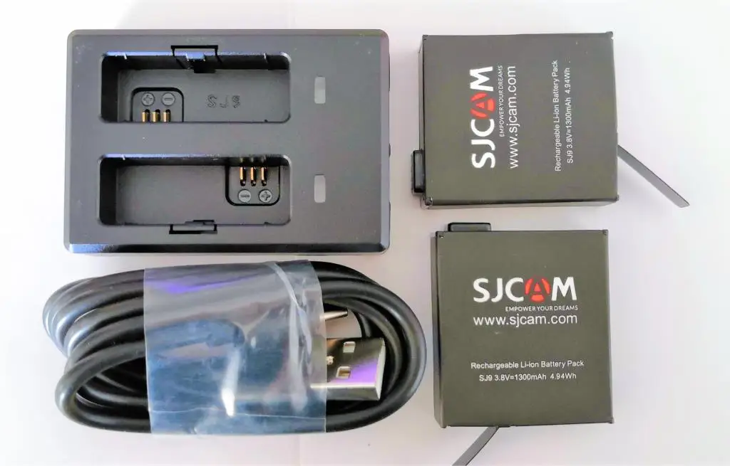 2 шт. Оригинальная батарея SJCAM SJ9 1300 мАч + двойное зарядное устройство usb кабель
