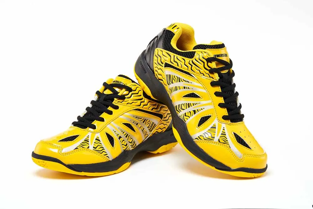 Новинка, обувь для бадминтона Kawasaki, тренировочная, дышащая, не скользкая, светильник, амортизирующие, на шнуровке, кроссовки, спортивная обувь, K-076 - Цвет: Yellow-Black