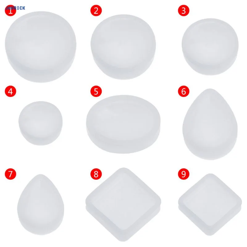 

JAVRICK Silicone Mold Round Mirror DIY Jewelry Making Pendant Cake Candy Mould Handmade Geometric Style Jewelry Mold