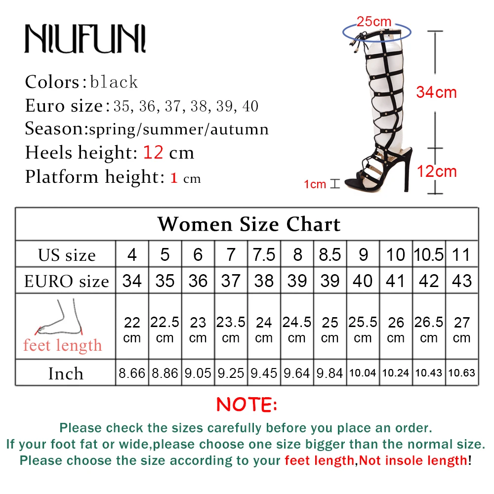 Fashion Sandals Boots Women Knee High Hollow Boots Sexy Cross-tied High Heels Party Stiletto Shoes Gladiator Woman Zipper Shoes