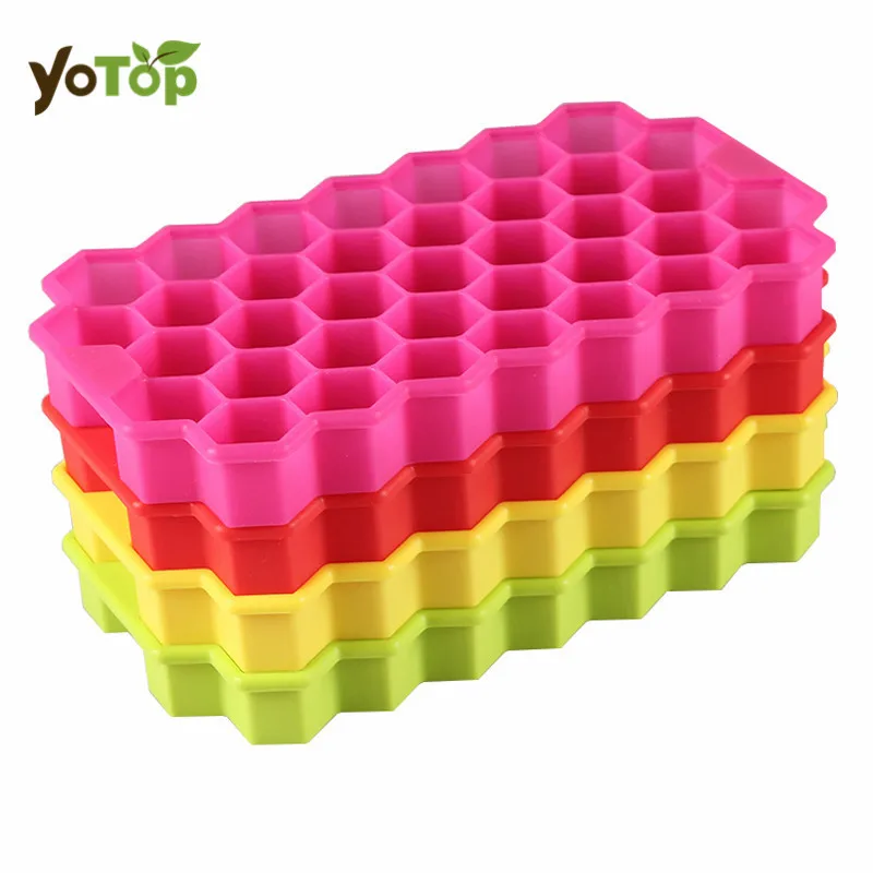 

YOTOP 37 Grids Random Silicone Honeycomb Ice Cream Maker Ice Cubes Mold DIY Silicone Trays Molds Kitchen Bar Tool