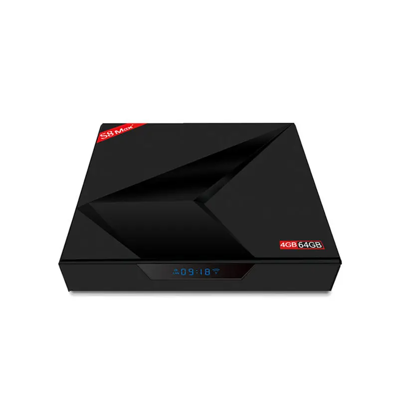 S8 Max + Android 9,0 Tv Box Rk3328 чип 4 K Hd 4 Gb + 64 Gb 2,4G/5 ГГц Wi-Fi 4 K Smart Tv Box (США Plug)