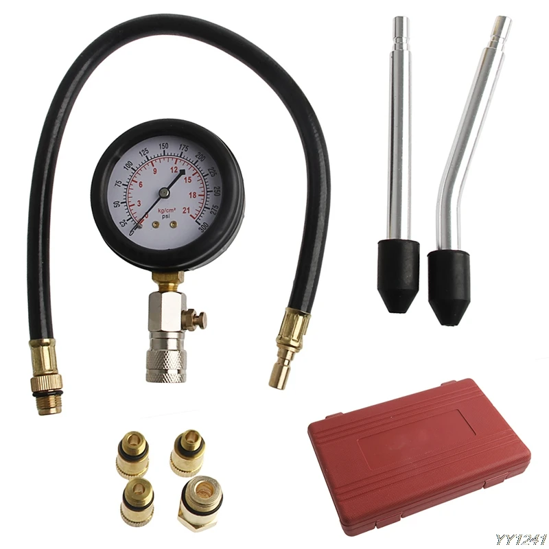 1PC Car Compression Vacuum Testers Portable Engine Cylinder Pressure Gauge Compression Tester Diagnostic Tool Kit