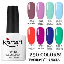 7,3 мл абсолютно новый гель для ногтей Kismart УФ/светодиодный лак для ногтей отмачиваемый гель лак для ногтей блестящая основа верхнее покрытие...(China)