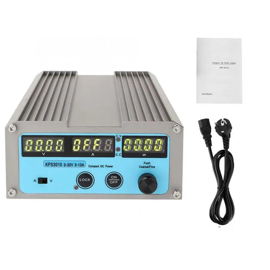 

Adjustable Switching Power Supply KPS3010 0-30V 0-10A Output Adjustable Digital 4-Display 100-240V Power Supply