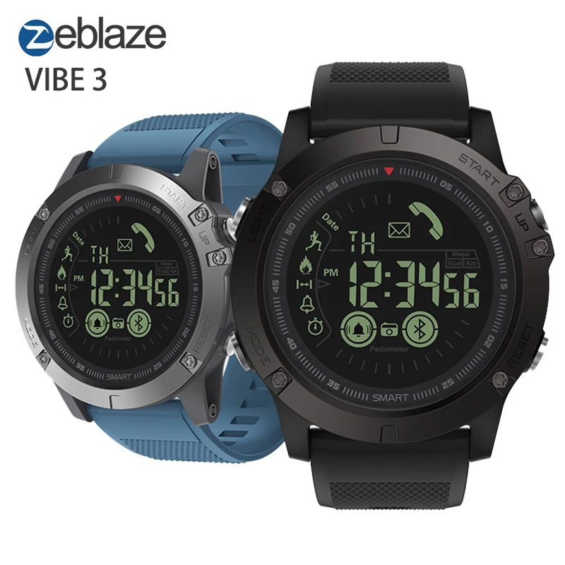 

Zeblaze VIBE 3 Flagship Rugged Sport Smartwatch 33-month Standby Time 24h All-Weather Monitoring Smart Watch Men For Android IOS