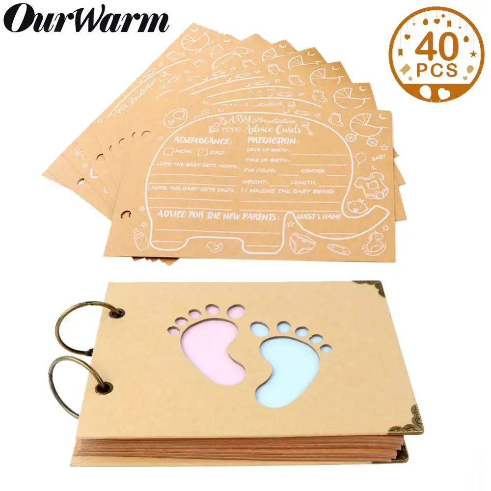 Ourwarm Baby Shower Advice Cards Elephant Baby Shower Guest Book Sign In Book Birthday Guestbook Photo Ablums 19cm14cm21cm Party Diy Decorations Aliexpress