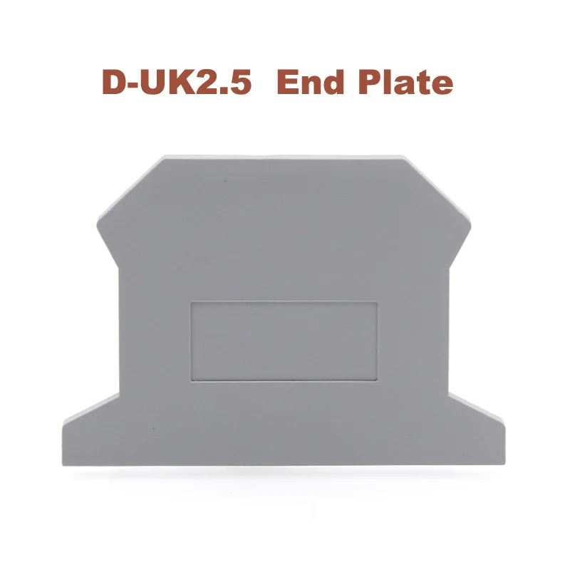 

10pcs D-UK2.5 Terminals End Plate Din Rail Universal Screw Terminal Blocks UK-2.5B fitting baffle separator UK2.5B accessories