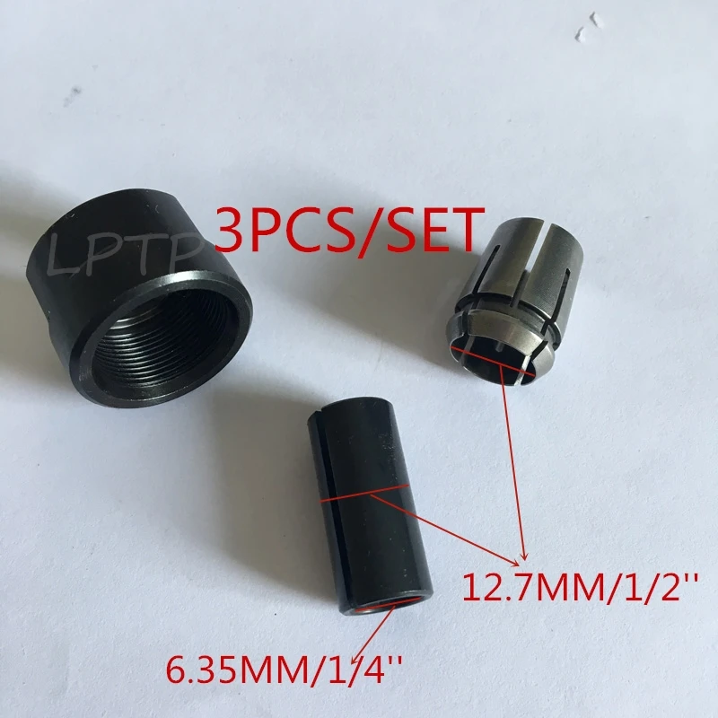 Router collet cone nut 3pcs 12.7mm replacement for MAKITA 3612 3612br