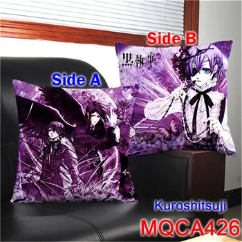 

45x45CM Decorative Pillows black butler Anime Sebastian Michaelis Pillows Soft Two-Side Print Pillow Cushion for Anime Fans Gift