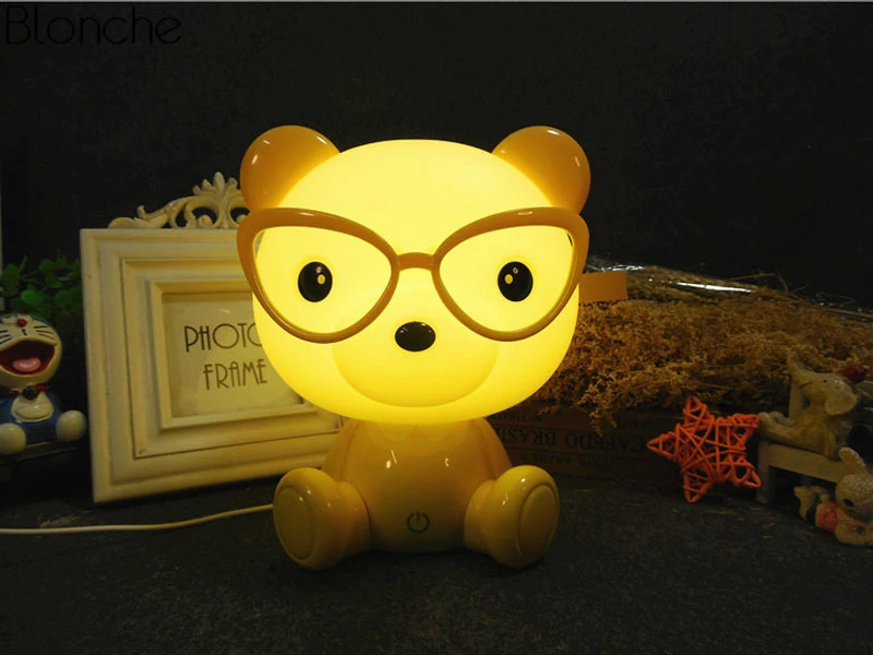 Blonche Мишка новой модели СВЕТОДИОДНЫЙ Ночник детская Подарочная настольная лампа для детской комнаты Рождественский Декор сенсорный выключатель USB светильник