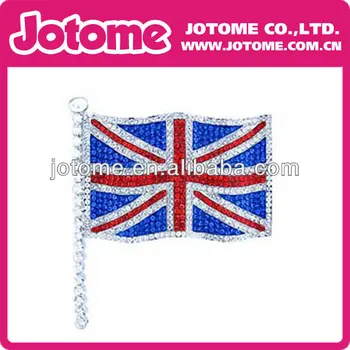 

fashion design rhinestone British flag brooch, rhinestone flag brooch