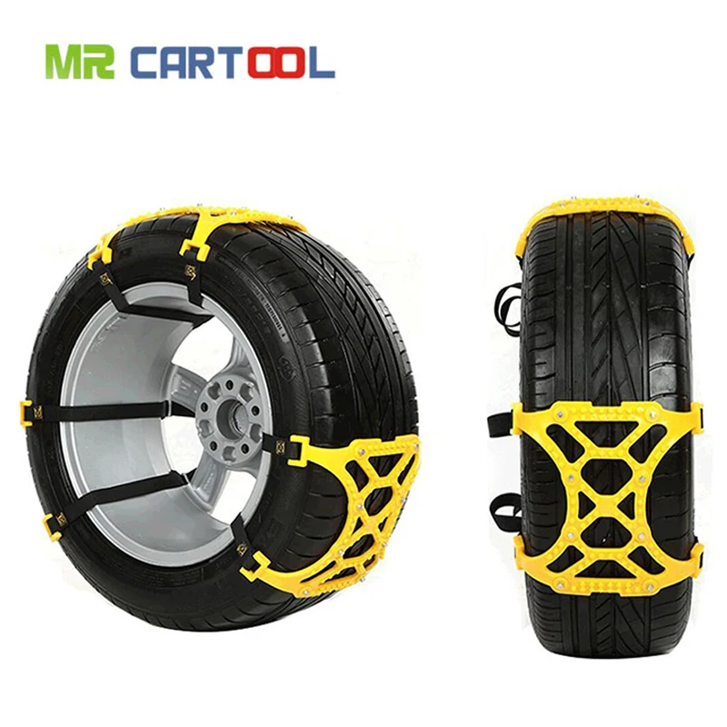 6Pcs Car Tyre Snow Tyres Track Tire Chain Anti skid Wheel Chains Winter