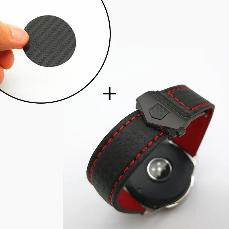 Black bukcle-film AKGLEADER samsung Galaxy Watch 46 мм 42 мм 22 мм 20 мм кожаный ремешок gear s3 класс фронтер - Цвет ремешка: Black bukcle-film
