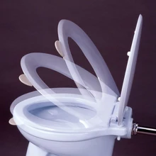

BP White Cool Cover Lifter Portable Sanitary Home Garden Accessories Toilet Bowl Seat Lift Handle Bathroom Accessories JJ-PYH