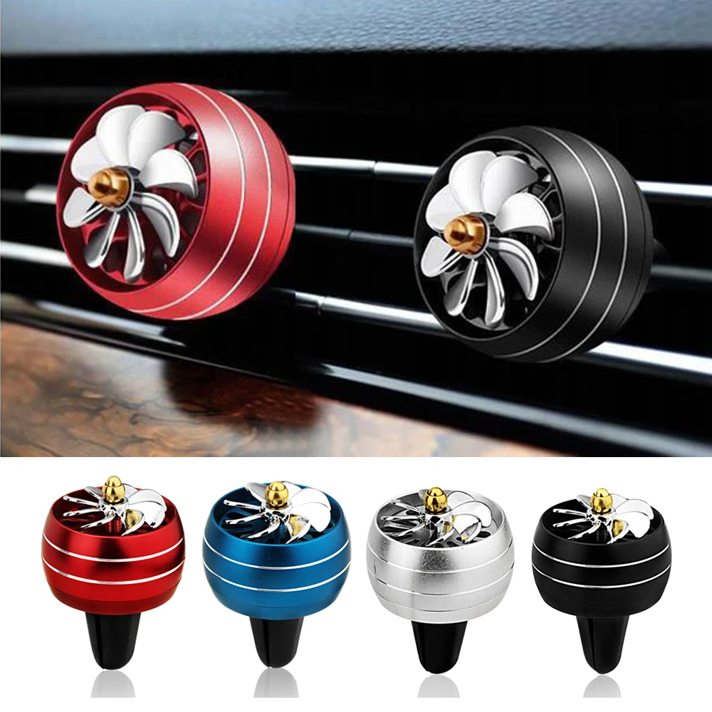 1pc Car Perfume Air Freshener Mini Fan Auto Air Vent Clip Outlet
