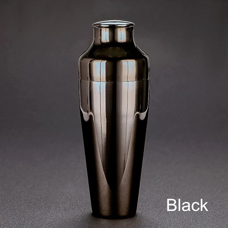 gunmetal black Роскошный Бостонский шейкер для коктейлей из нержавеющей стали 500 мл, шейкер для коктейлей - Цвет: gunmetal black